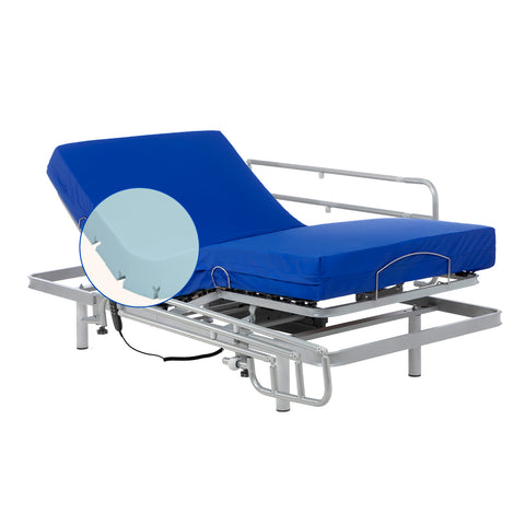Pack cama articulada con Colchón Sanitario Professional HR (90x190 cm, Barandillas)