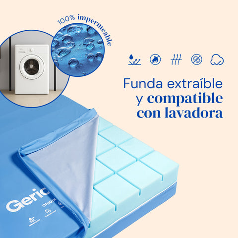 Pack Cama Articulada con Colchón Impermeable Alta resiliencia Origin HR (80x190 cm, barandillas)