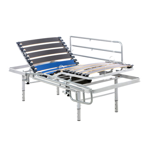 Cama Articulada Compacta regulable en altura con barandillas | Mando inalámbrico - 80x200 cm