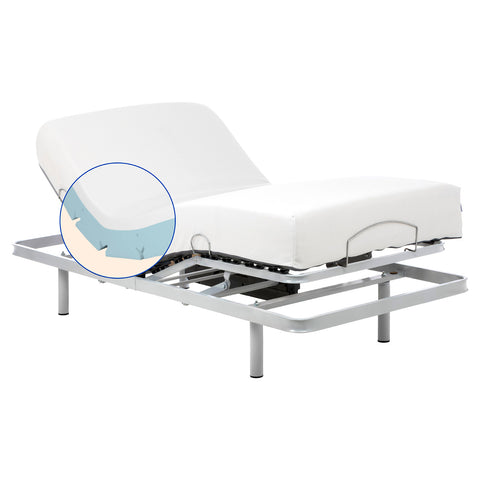 Pack Cama Articulada con Colchón Viscoelástico Tencel | Mando inalámbrico - 80x200 cm