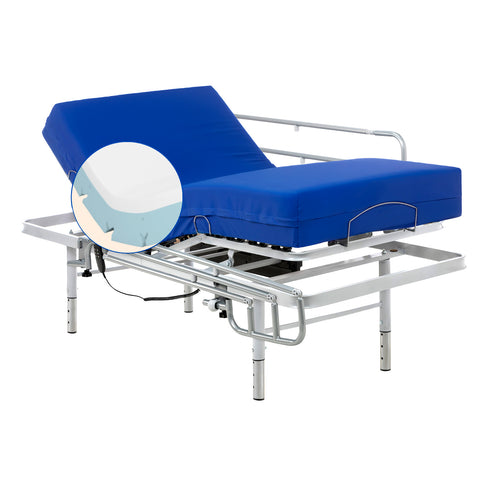 Pack Cama Articulada regulable en altura con Colchón Viscoelástico Professional V6 (80x190 cm, Barandillas)