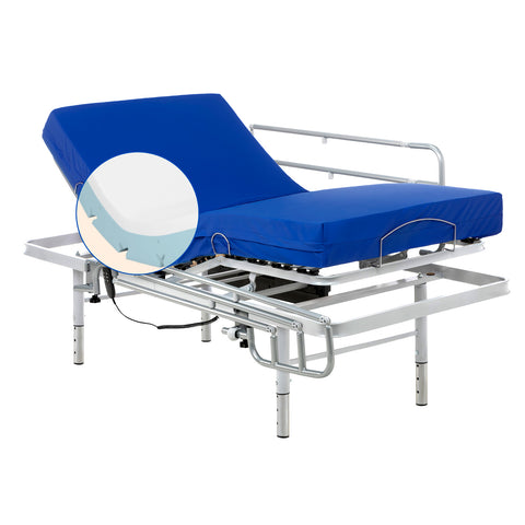 Pack Cama Articulada regulable en altura con Colchón Viscoelástico Professional V3 (105x190 cm, Barandillas)