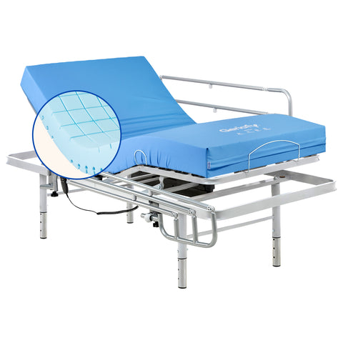 Pack Cama Articulada regulable en altura con Colchón Impermeable Origin HR | Mando inalámbrico (80x190 cm, barandillas)