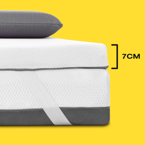 Ferlex - Topper Materasso Elion in Memory Foam da 7 cm - 160x190 cm