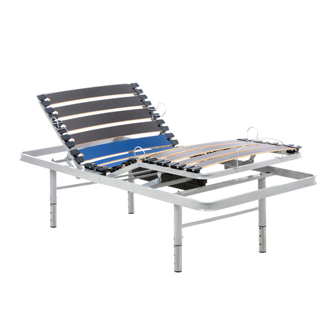 Letto ortopedico elettrico compatto con piedi regolabili | Telecomando Wireless - 80x200 cm