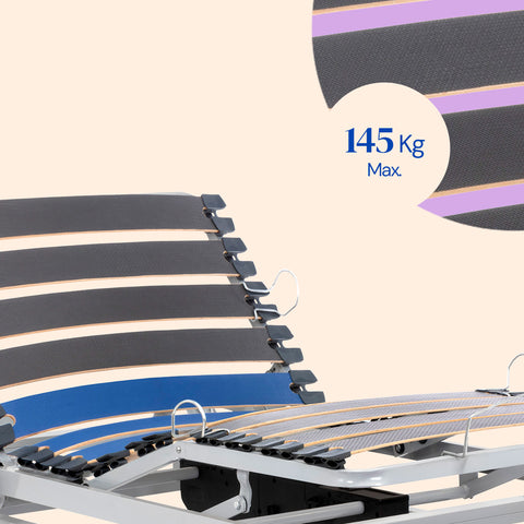 Verstellbares Krankenhausbett mit Hebewagen und Seitengittern - 105x200 cm