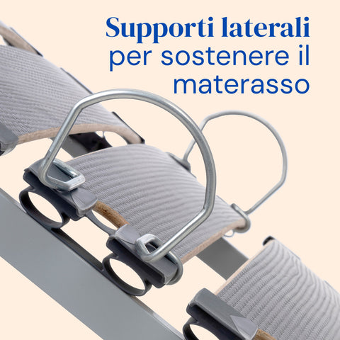 Letto ortopedico elettrico con sponde e materasso in Visco Tencel - 90x190 cm