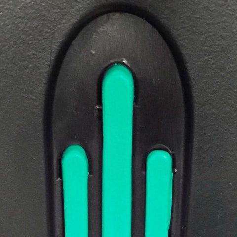 Pack 2 Aluminiumgehstützen mit anatomischem Griff aus grünem Gummi