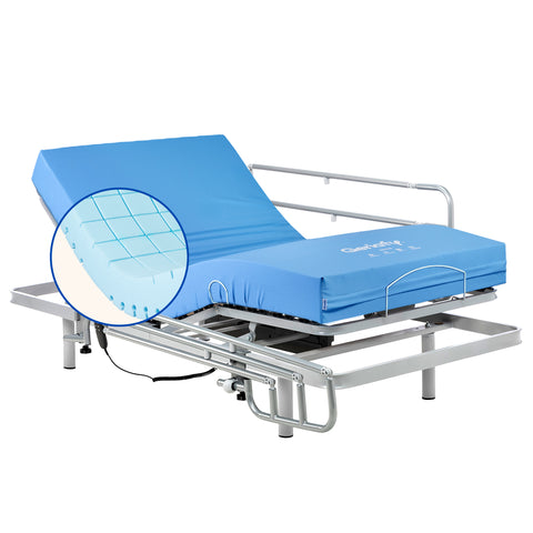 Pack Cama Articulada con Colchón Impermeable Alta resiliencia Origin HR (80x190 cm, barandillas)